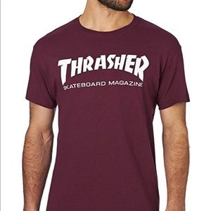Maroon thrasher t-shirt